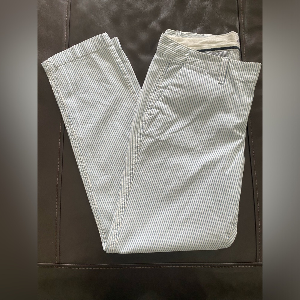 Gap Girlfriend Chino - Thin Blue/White Stripe - Size 4